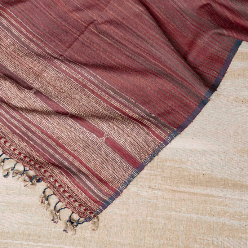 Handloom Khadi Cotton Suit Set with Kutchi Weave Stole