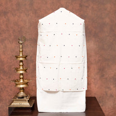 Unstitched Handloom Kala Cotton Mirror Work Suit Set with Kutchi Weave Dupatta