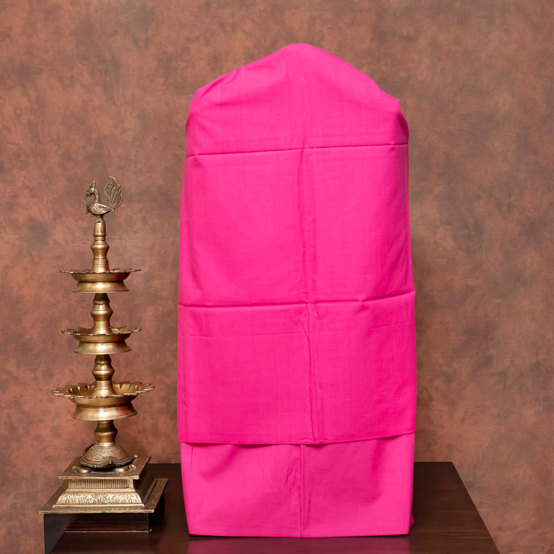 Handloom Cotton Suit Set with Multicolour Woven Dupatta