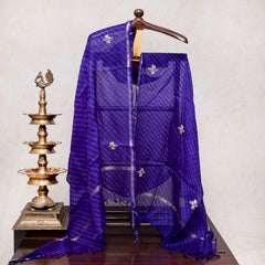 Hand Tie-Dye Kota Silk Kurta & Dupatta with Zari Hand Embroidery