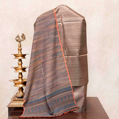 Handloom Tussar Silk Kurta & Bottom Fabric with Kutchi Weave Stole