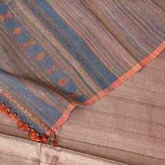 Handloom Tussar Silk Kurta & Bottom Fabric with Kutchi Weave Stole