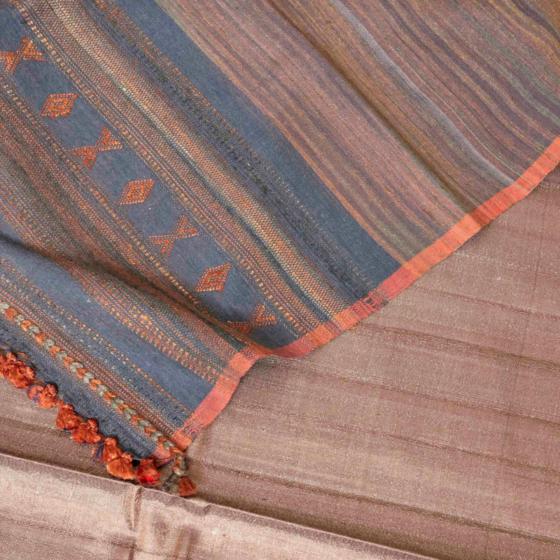 Handloom Tussar Silk Kurta & Bottom Fabric with Kutchi Weave Stole