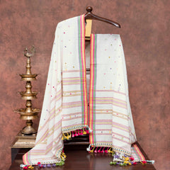 Handloom Kala Cotton Mirror Work Suit Set