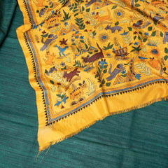 Handloom Khadi Silk Suit Set with Pure Silk Kantha Embroidered Dupatta