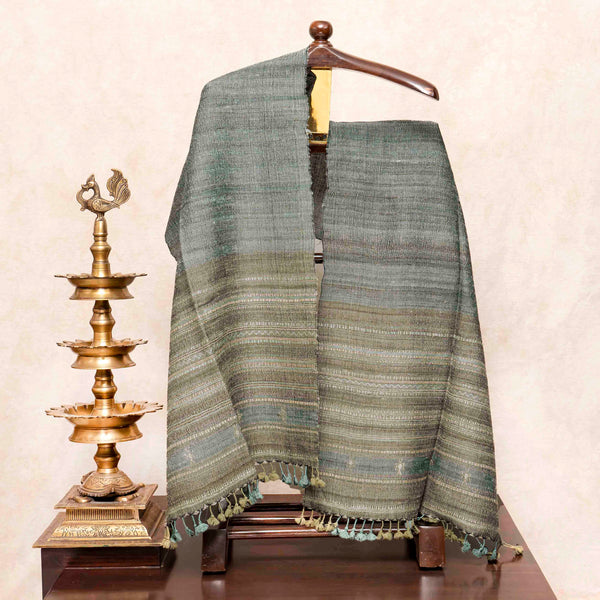 Handloom Kala Cotton Kurta & Bottom Fabric with Tussar Kutch Weave Stole
