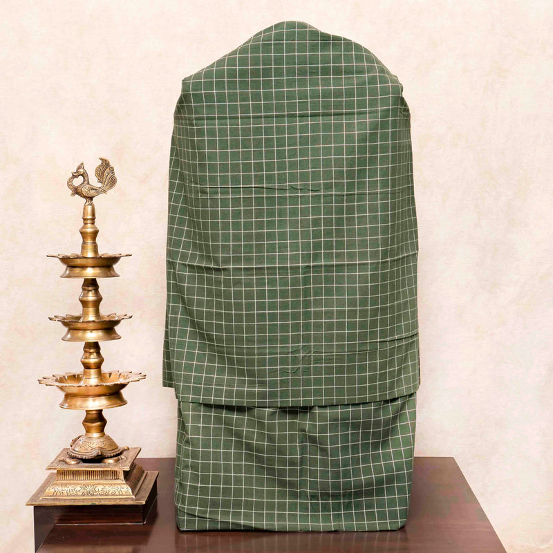 Handloom Kala Cotton Kurta & Bottom Fabric with Tussar Kutch Weave Stole