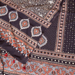 Ajrakh Hand Block Mul Cotton Kurta Fabric & Dupatta