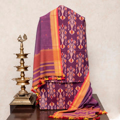 Handloom Cotton Ikkat Suit Set with Kutchi Weave Dupatta