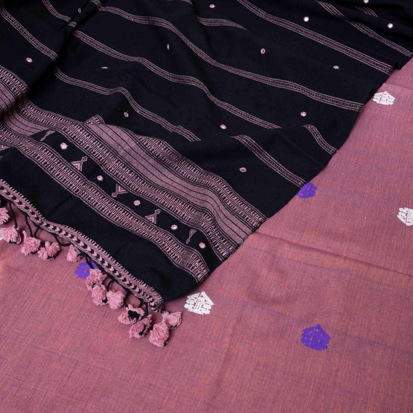 Handloom Cotton Suit Set with Kala Cotton Dupatta