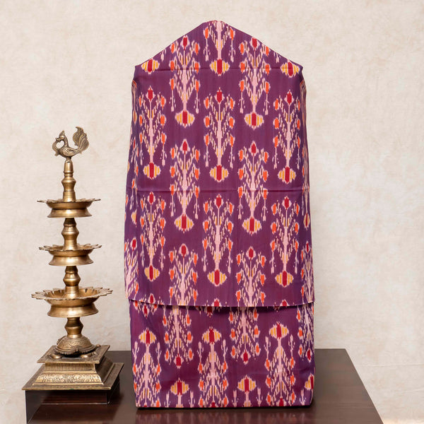 Handloom Cotton Ikkat Suit Set with Kutchi Weave Dupatta