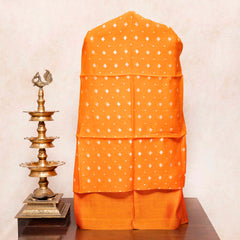 Handloom Jamdani Suit Set with Kashmiri Embroidered Chanderi Silk Dupatta
