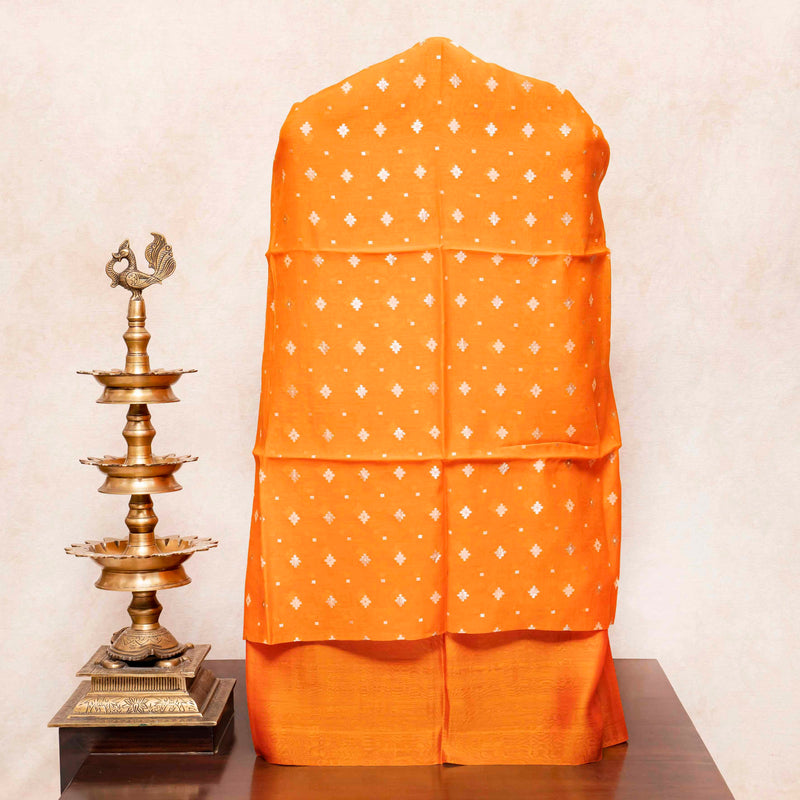 Handloom Jamdani Suit Set with Kashmiri Embroidered Chanderi Silk Dupatta