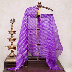 Tie-Dye Kota Silk Kurta & Dupatta with Zari Embroidery