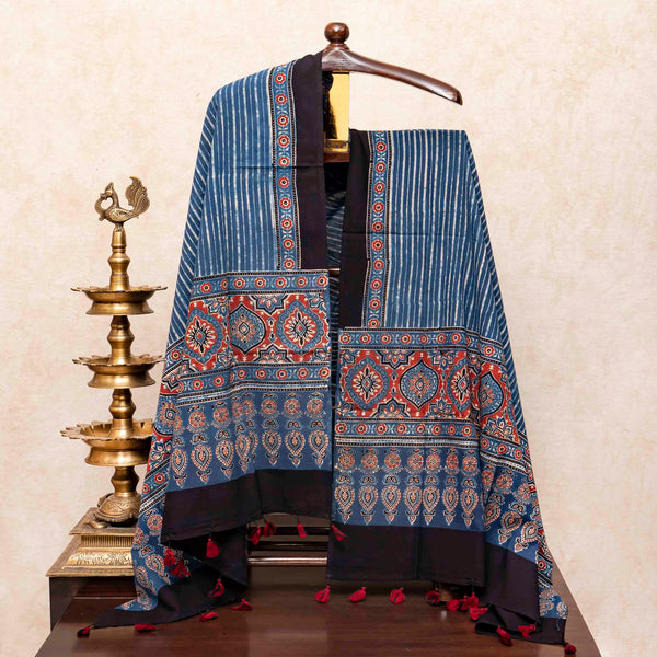 Ajrakh Hand Block Cotton Suit Set
