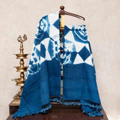 Handloom Kala Cotton Check Suit Set with Clamp Tie-Dye Dupatta