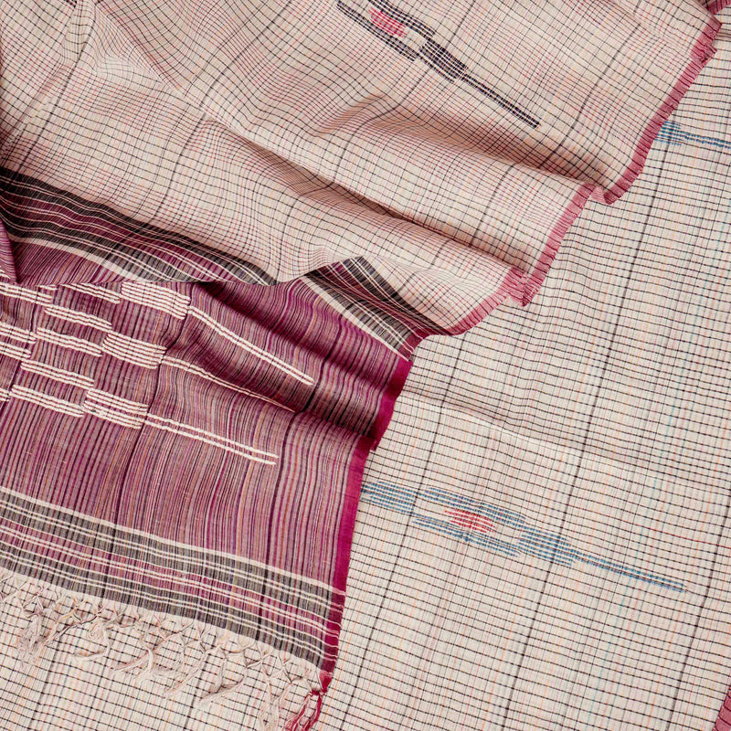 Handloom Cotton Multicolour Check Suit Set