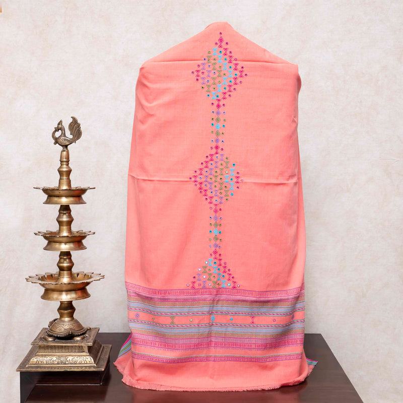 Handloom Kala Cotton Mirror Work Suit Set