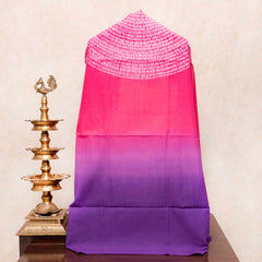 Shibori Cotton Kurta Fabric with Linen Stole