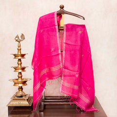 Shibori Cotton Kurta Fabric with Linen Stole