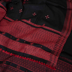 Handwoven Woollen Shawl With Mirror Work