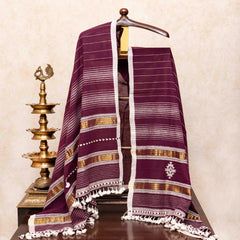 Handloom Kala Cotton Kurta, Bottom Fabric & Handloom Kala Cotton Dupatta
