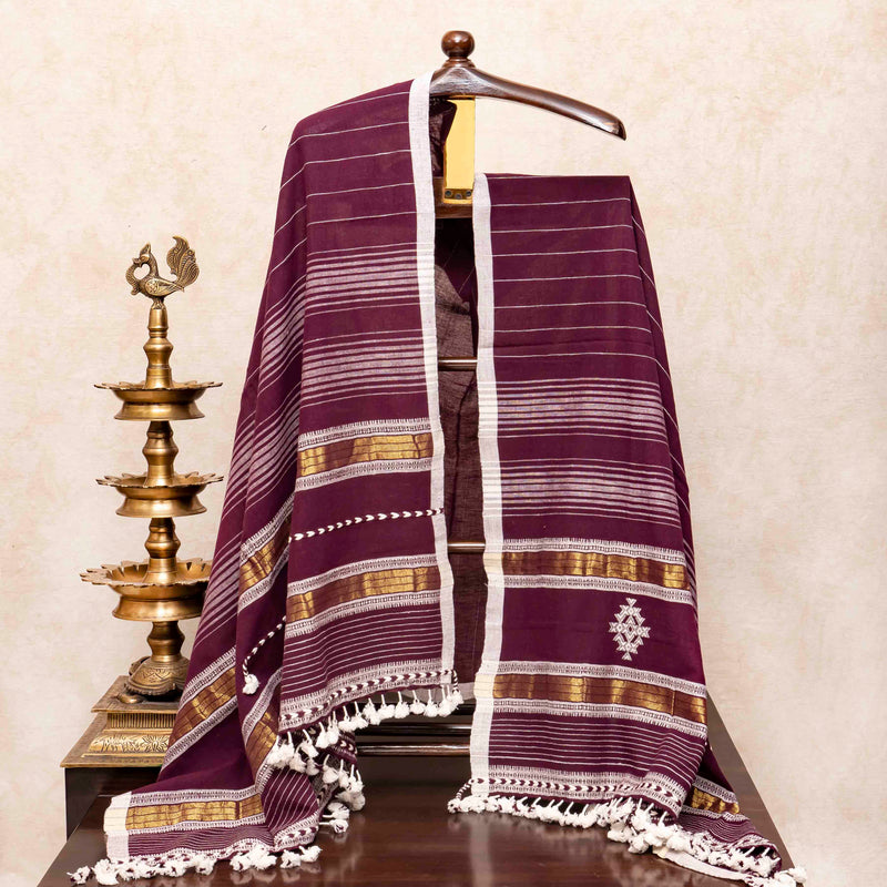 Handloom Kala Cotton Kurta, Bottom Fabric & Handloom Kala Cotton Dupatta