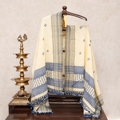 Hand Block Chanderi Silk Suit Set with Kala Cotton Dupatta