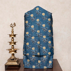 Hand Block Chanderi Silk Suit Set with Kala Cotton Dupatta