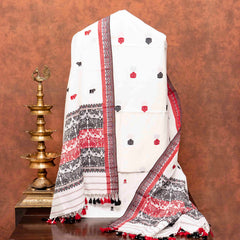 Handloom Cotton Kurta, Bottom Fabric & Handloom Cotton Dupatta