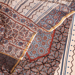 Ajrakh Hand Block Cotton Suit Set with Kota Doria Dupatta