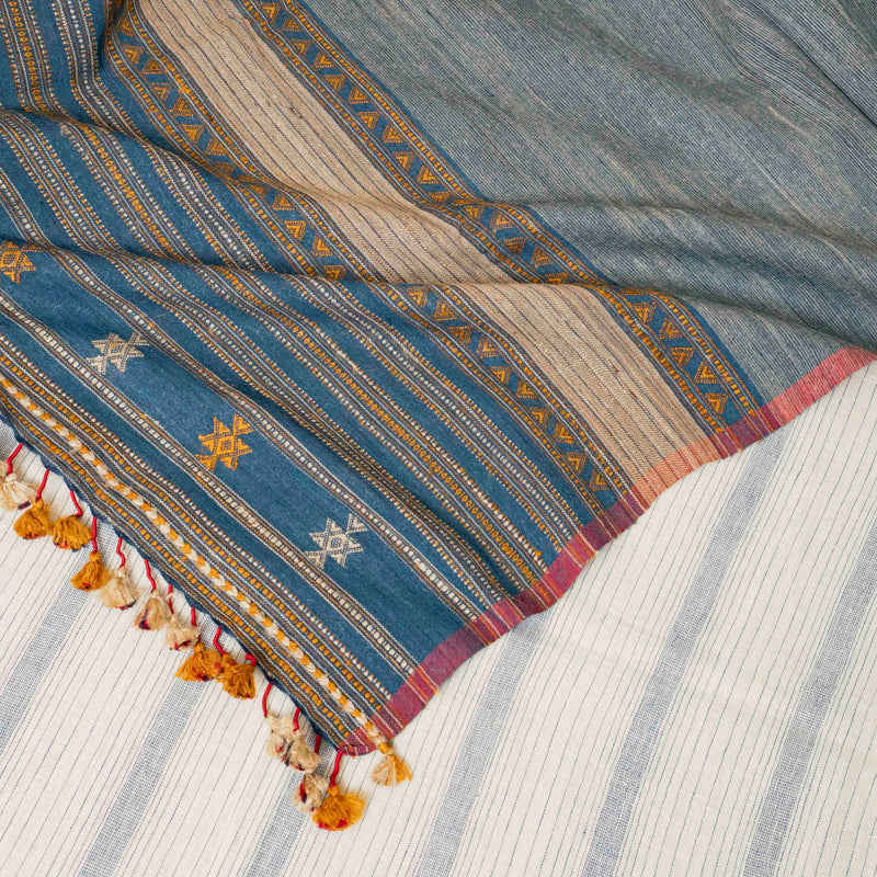 Kala Cotton Unstitched Suit with Tussar Weave Dupatta